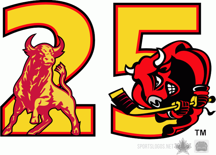 Belleville Bulls 2005 anniversary logo iron on heat transfer